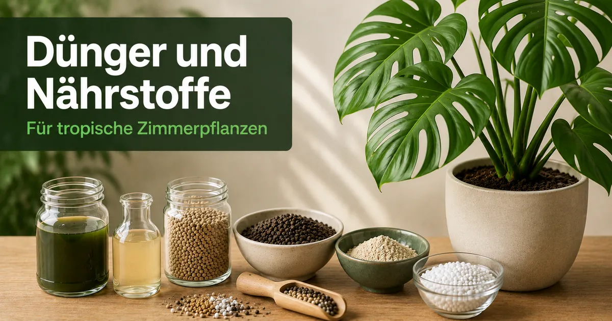 Dünger und Nährstoffe für die Pflege tropischer Zimmerpflanzen
