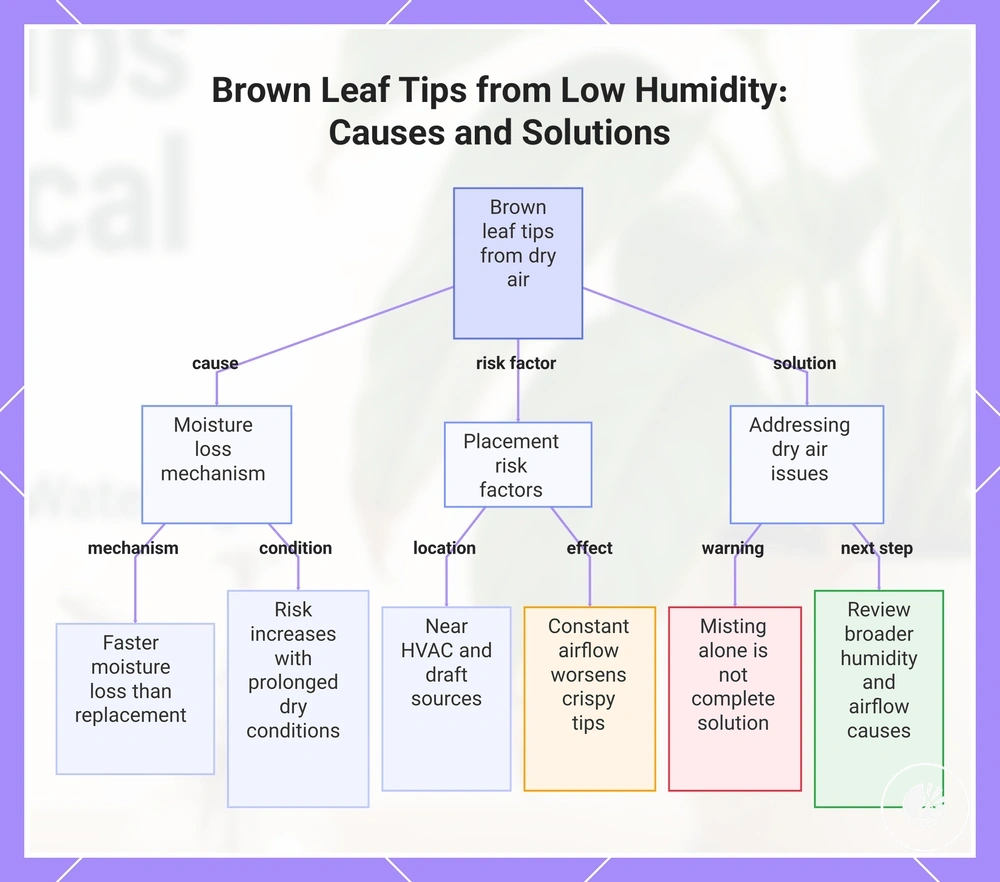 Brown Leaf Tips from Low Humidity: Causes and Solutions