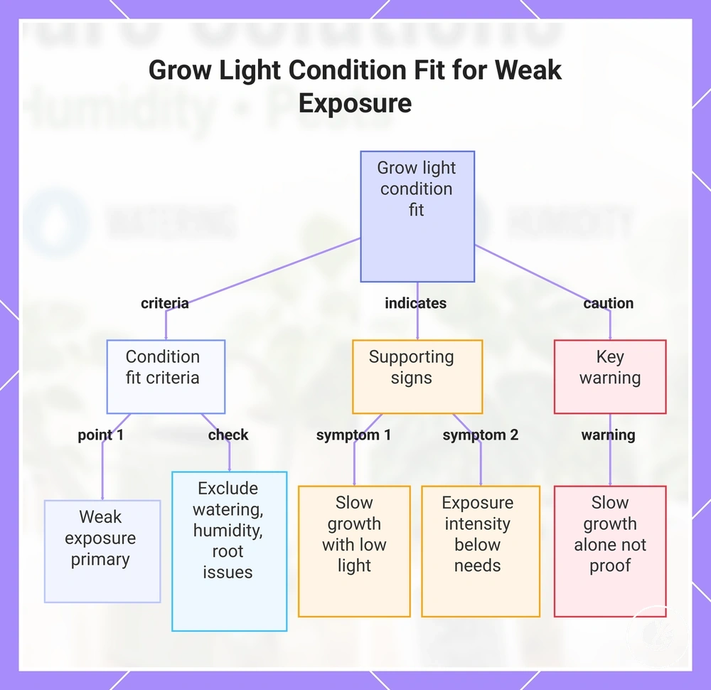 Grow Light Condition Fit for Weak Exposure