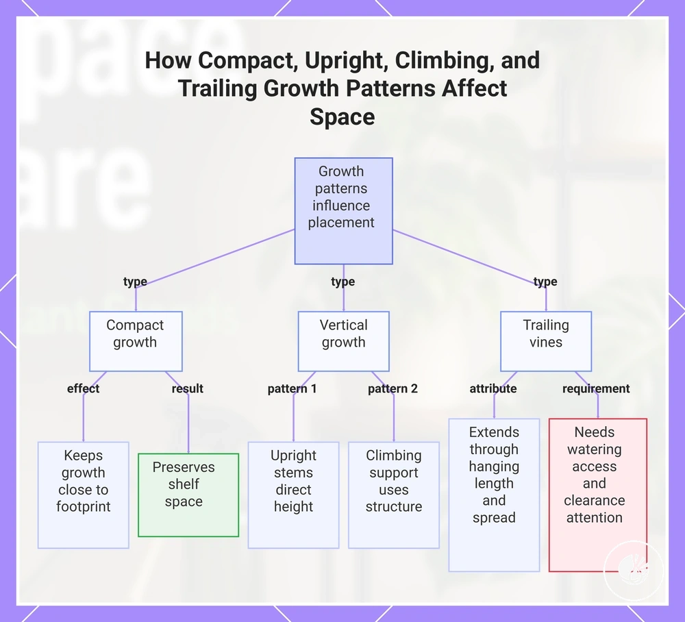 How Compact, Upright, Climbing, and Trailing Growth Patterns Affect Space