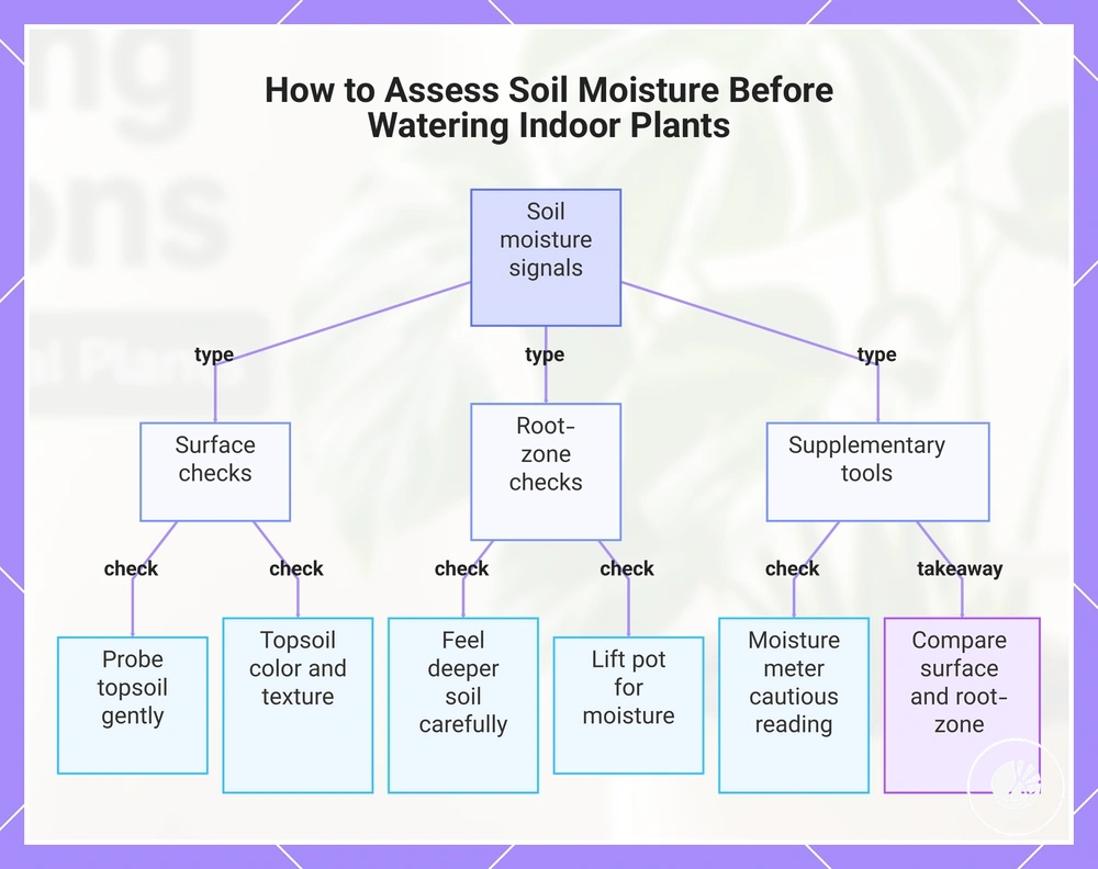 How to Assess Soil Moisture Before Watering Indoor Plants