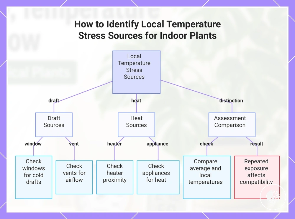 How to Identify Local Temperature Stress Sources for Indoor Plants
