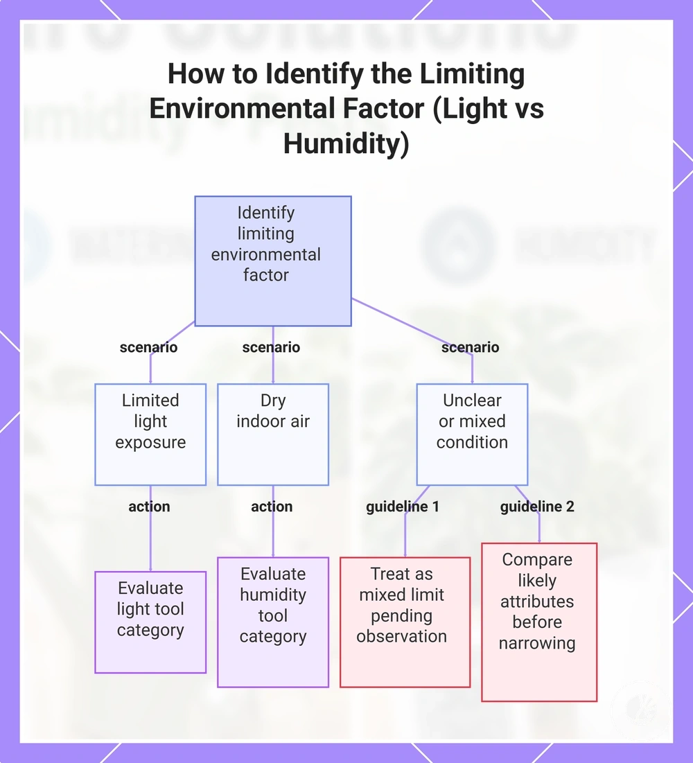 How to Identify the Limiting Environmental Factor (Light vs Humidity)