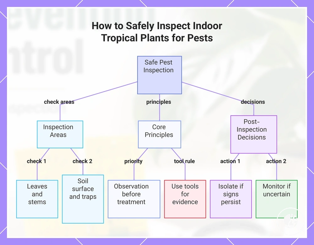 How to Safely Inspect Indoor Tropical Plants for Pests