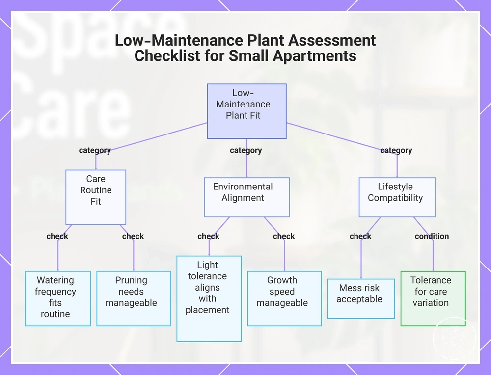 Low-Maintenance Plant Assessment Checklist for Small Apartments