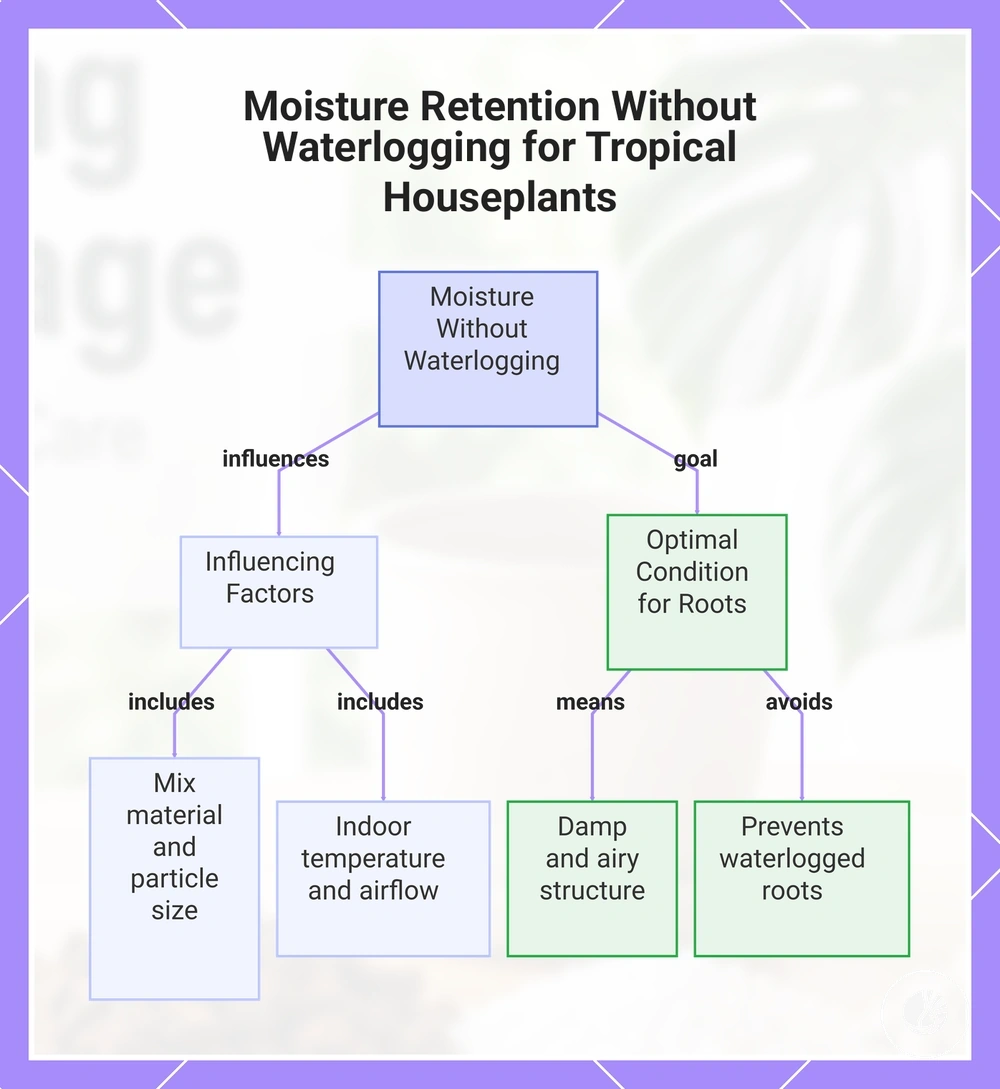 Moisture Retention Without Waterlogging for Tropical Houseplants