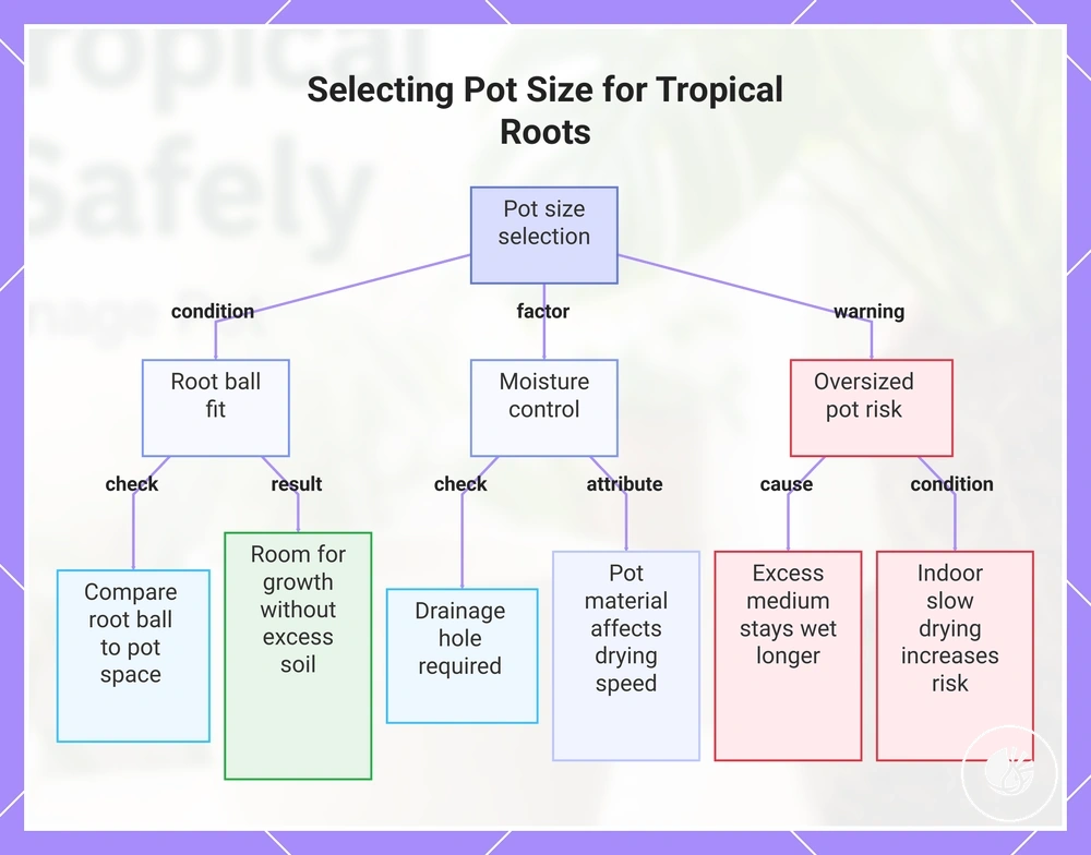 Selecting Pot Size for Tropical Roots