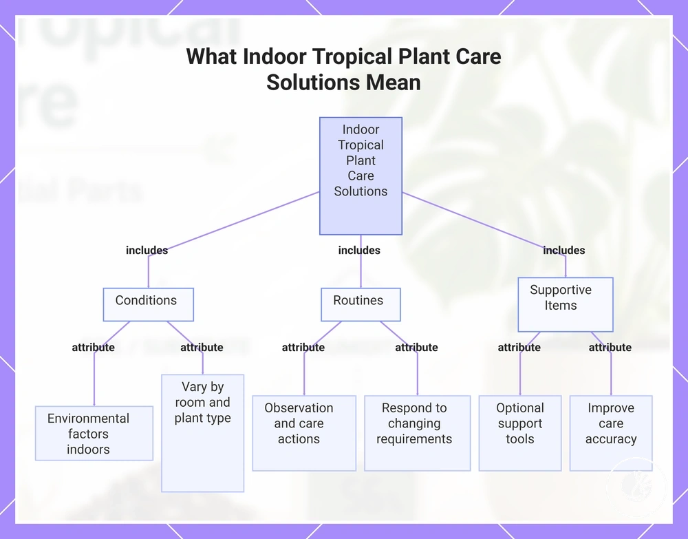 What Indoor Tropical Plant Care Solutions Mean