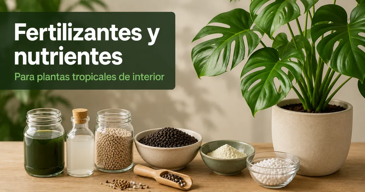 Fertilizantes y nutrientes para el cuidado de plantas tropicales de interior