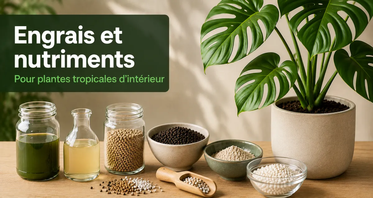 Engrais et nutriments utilisés pour le soin des plantes tropicales d’intérieur