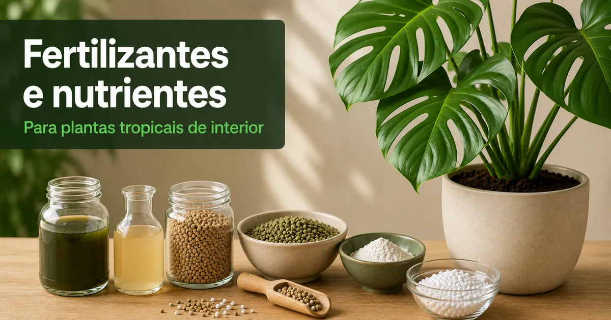 Fertilizantes e nutrientes para o cuidado de plantas tropicais de interior